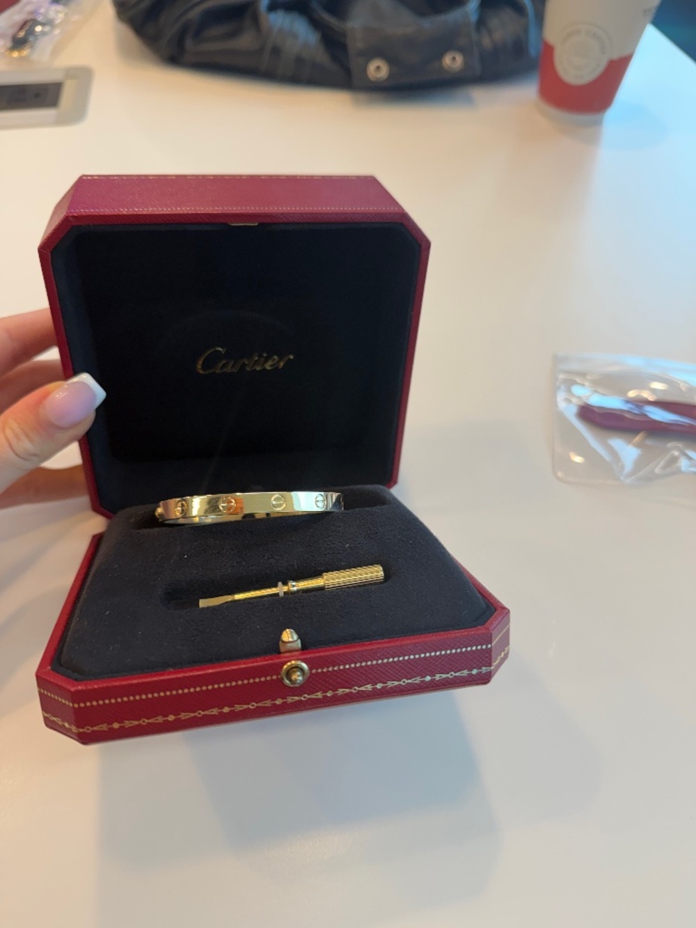 100% Authentic Cartier LOVE BRACELET, CLASSIC MODEL Yellow Gold